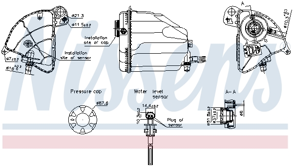 Δοχείο διαστολής, ψυκτικό υγρό BMW 5 (F10), 5 (F11), 5 GRAN TURISMO (F07), 6 (F12), 6 (F13), 6 GRAN COUPE (F06), 7 (F01, F02, F03, F04) 02.08-10.18
